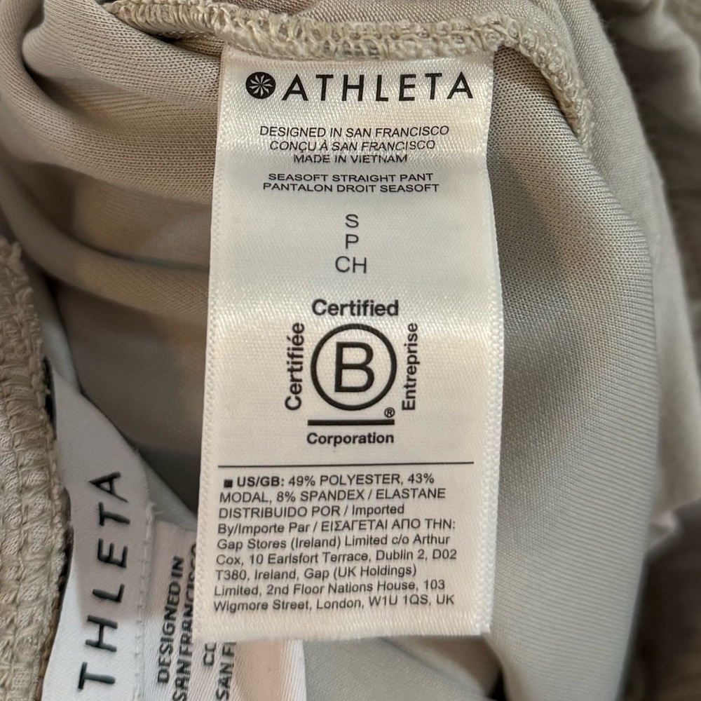 Athleta Seasoft Mid Rise Straight Crop Pants Small - Picture 8 of 8